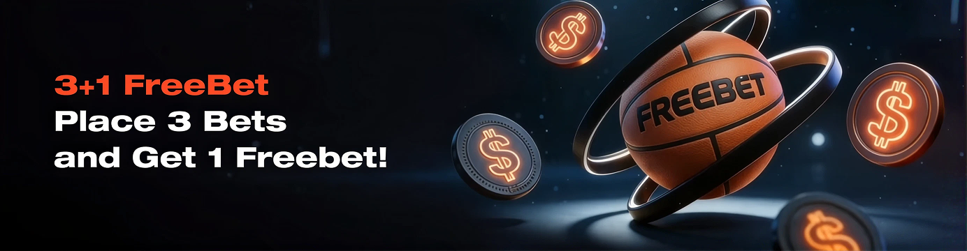 3+1 freebet: place 3 bets and get 1 freebet